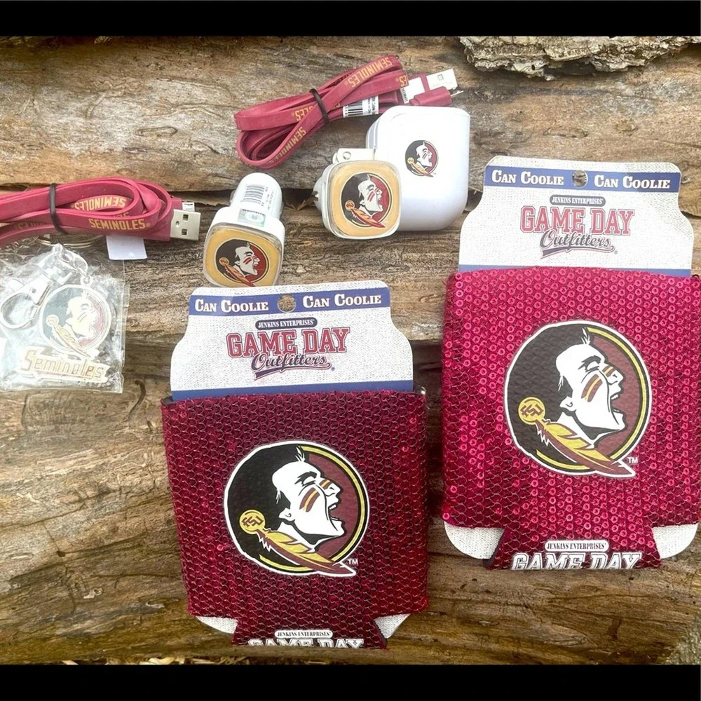 FSU Wall Charger Car Charger USB Cables Koozies Keychain